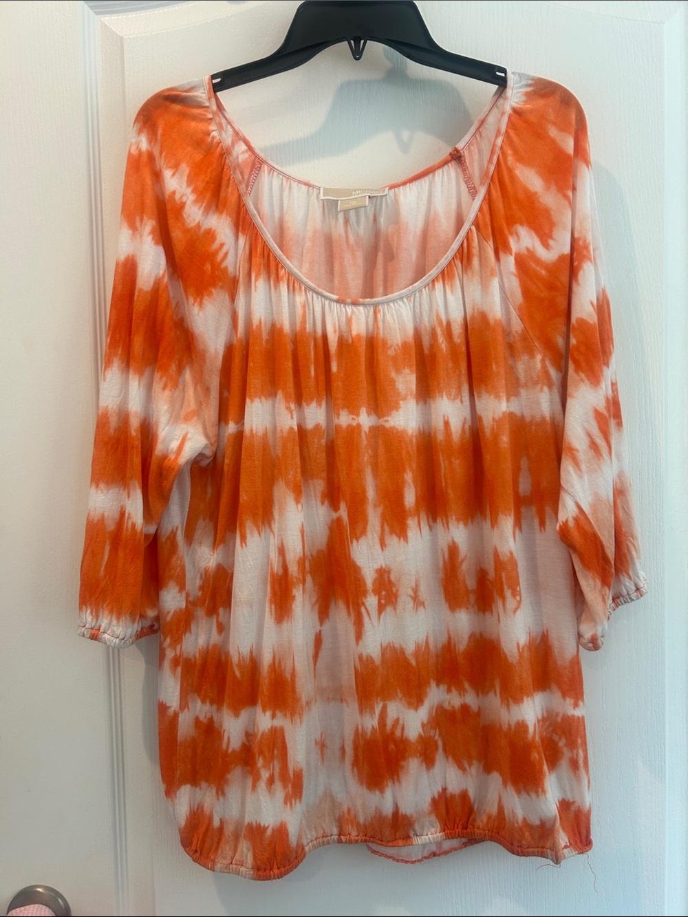 Michael kors Orange Tie-Dye Scoop Neck Women’s Top 1X read